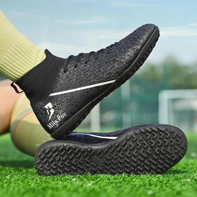 Premium Mbappe Style Ankle Support Soccer Cleats FG TF Shoes