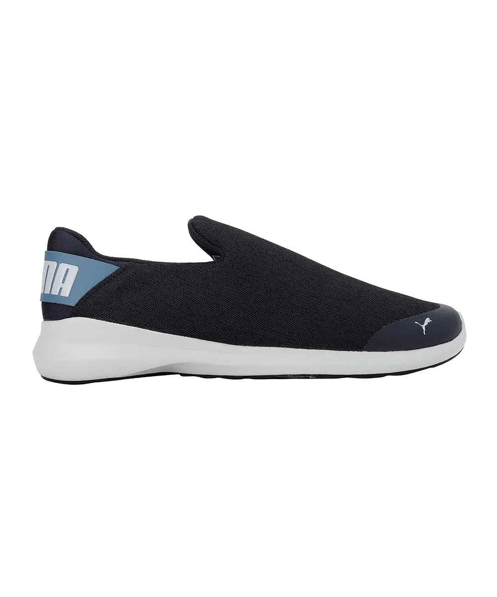 Puma Mens Stride Evo v1 Slip on Parisian Night-Deep Dive-Platinum Gray Sneaker