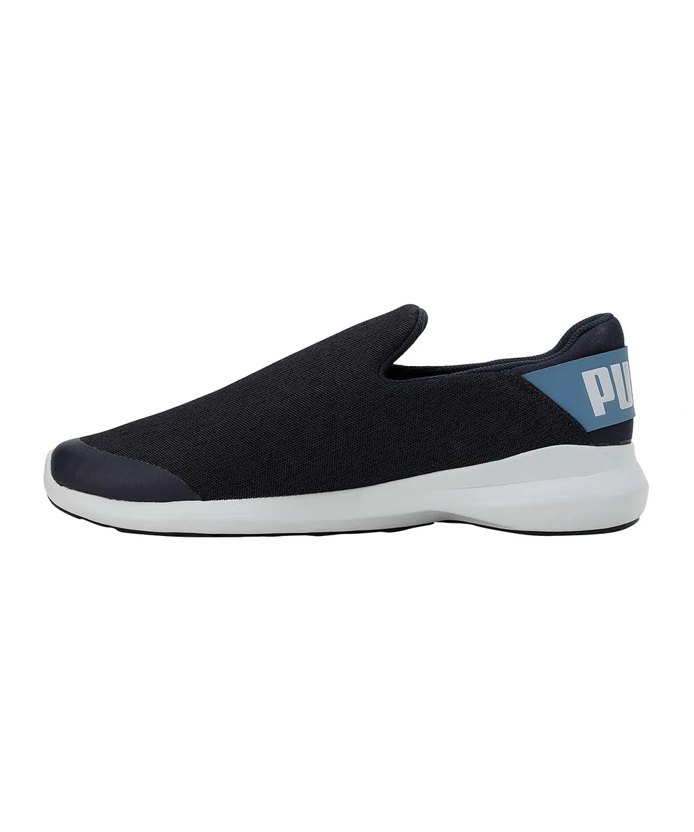 Puma Mens Stride Evo v1 Slip on Parisian Night-Deep Dive-Platinum Gray Sneaker