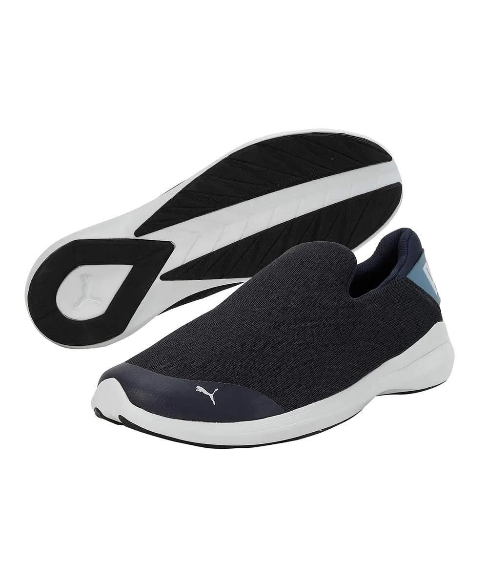 Puma Mens Stride Evo v1 Slip on Parisian Night-Deep Dive-Platinum Gray Sneaker