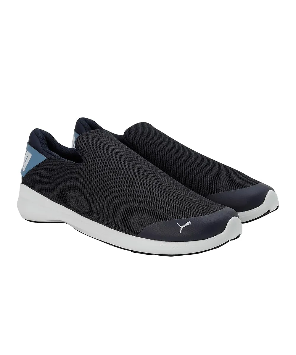 Puma Mens Stride Evo v1 Slip on Parisian Night-Deep Dive-Platinum Gray Sneaker