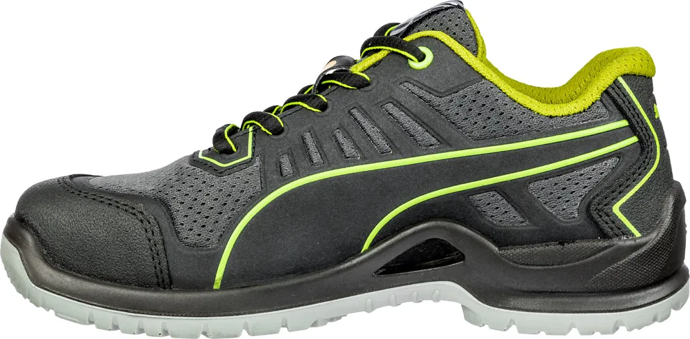 'Puma' Women's Fuse TC Low ESD Steel Toe - Black / Lime Green