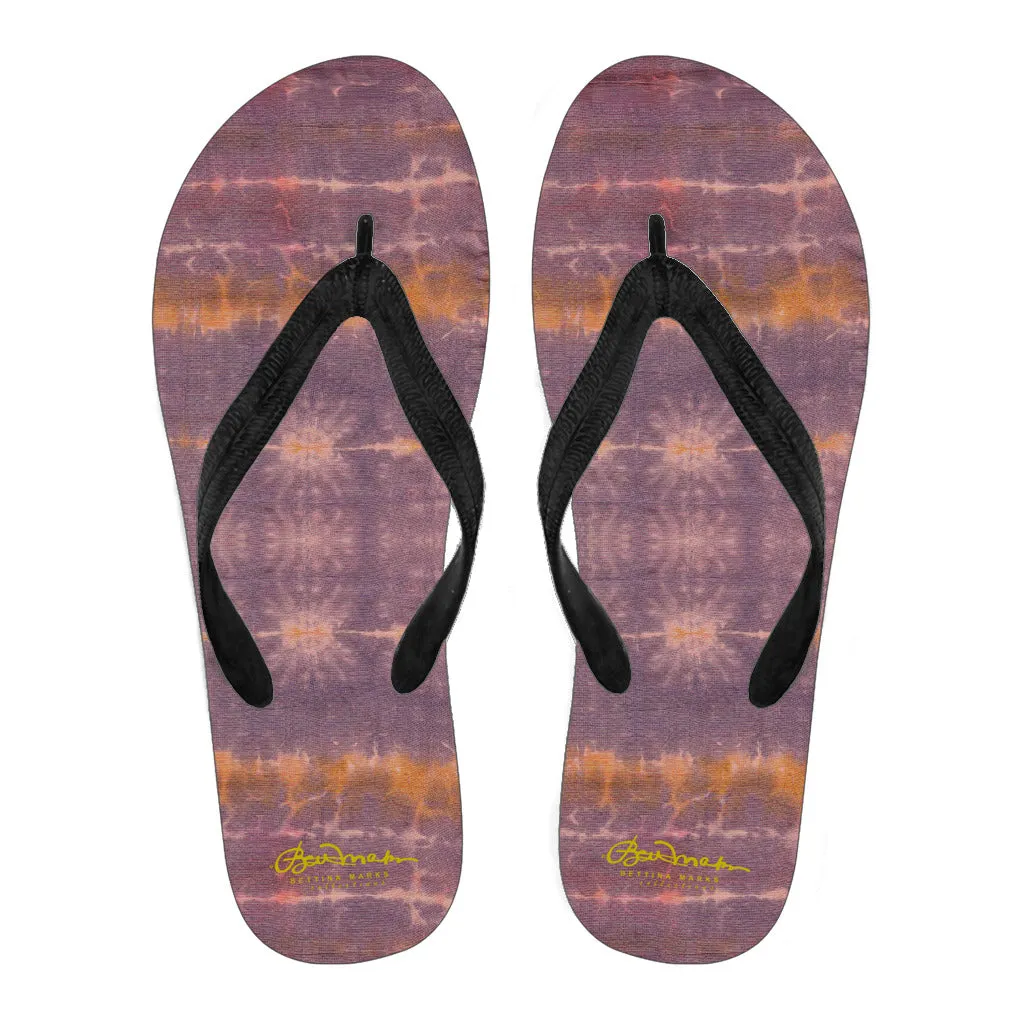 Purple Sunset Tie Dye Flip Flops