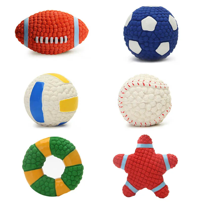 QUMY Soft Latex Pet Ball Squeak Toys