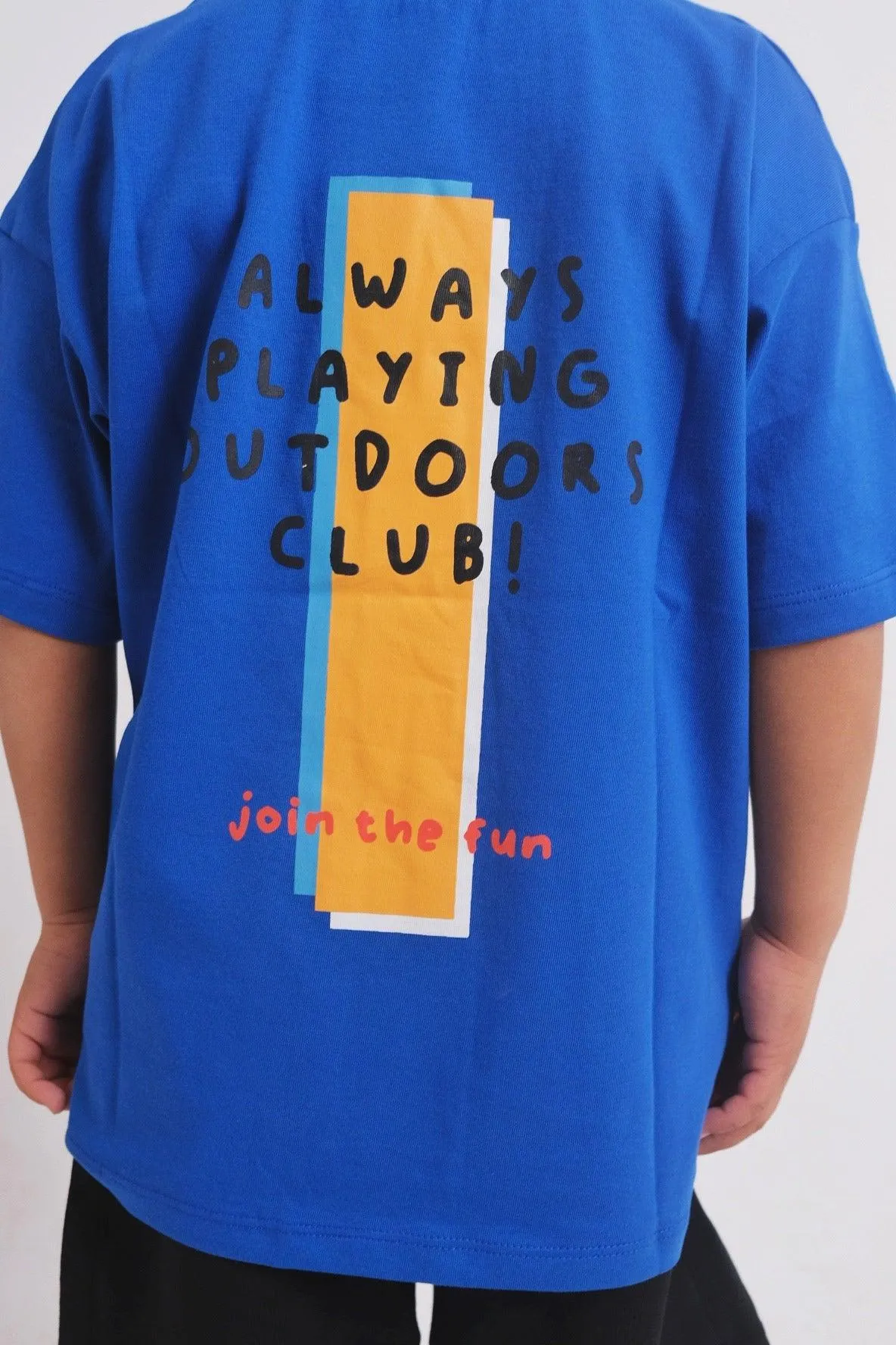 "Always Playing Outdoors Club" Short-Sleeved T-Shirt