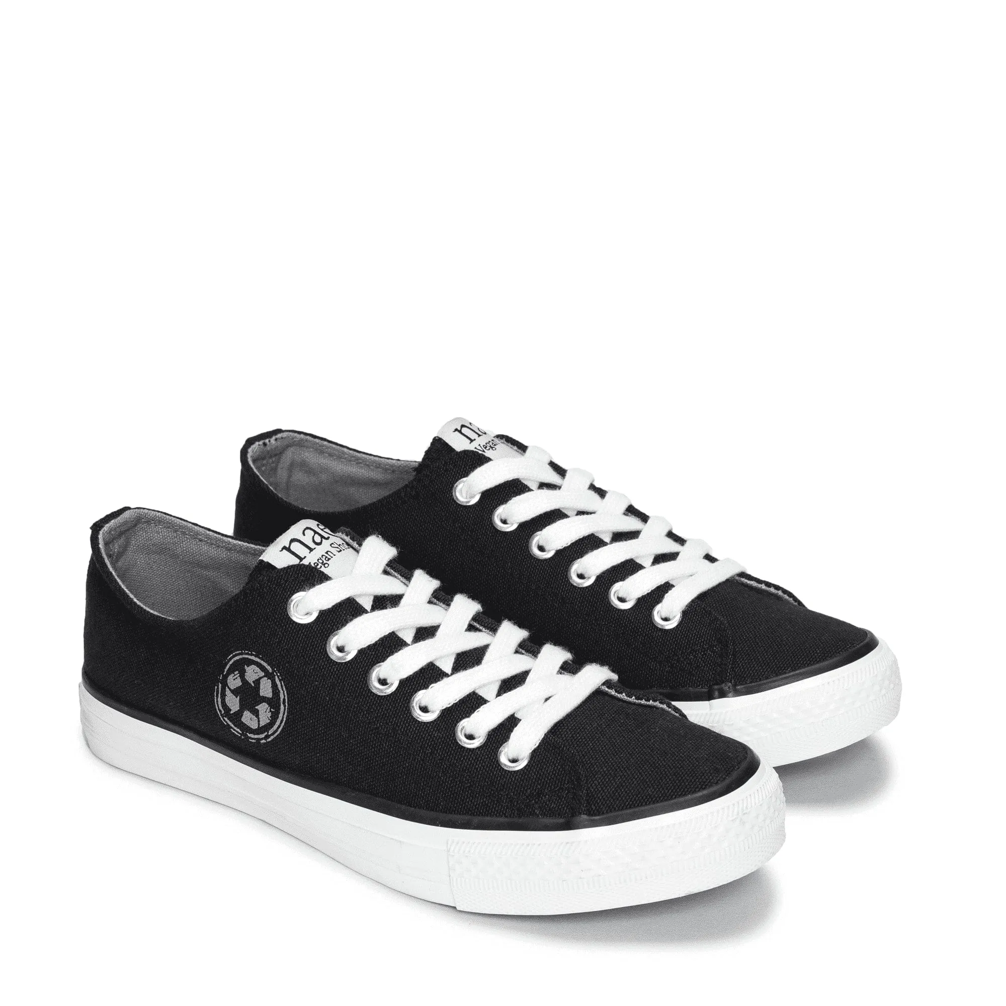 Reclaim Unisex Recycled PET Low Top Vegan Sneakers | Black