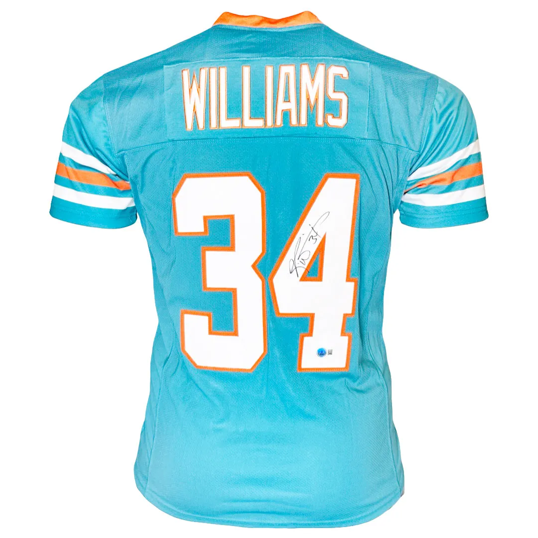 Ricky Williams Signed Miami Teal Football Jersey (Beckett)