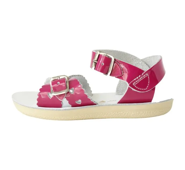 Salt Water Sandals Kids Sweetheart Sandal - Shiny Fuchsia