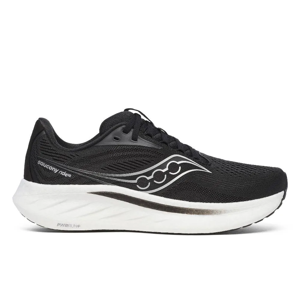 Saucony Ride 18 (Mens) - Black/White