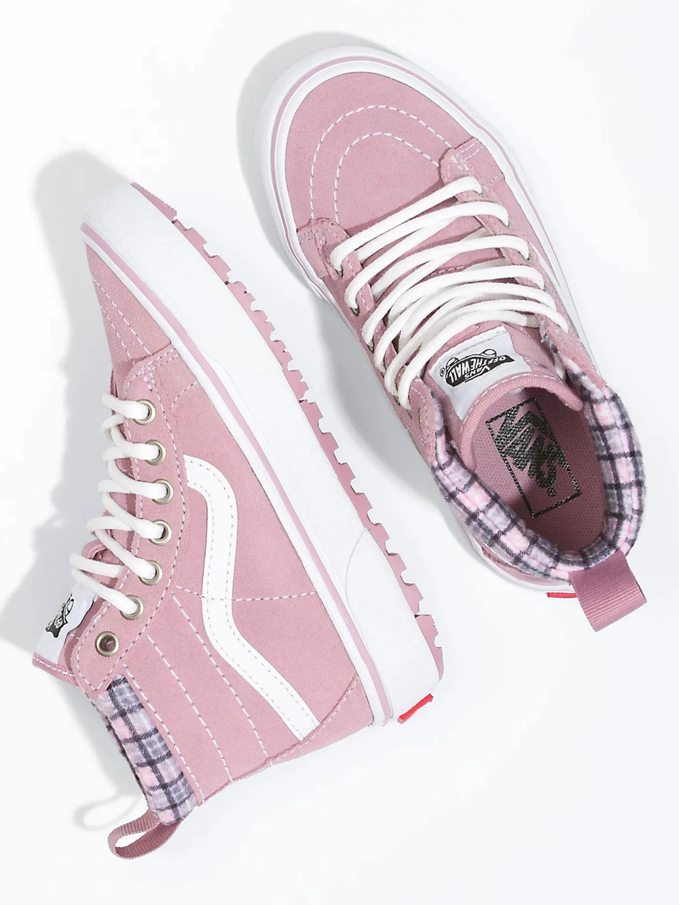 SK8-HI MTE-1 Plaid Lilas Winter Shoes (Kids)