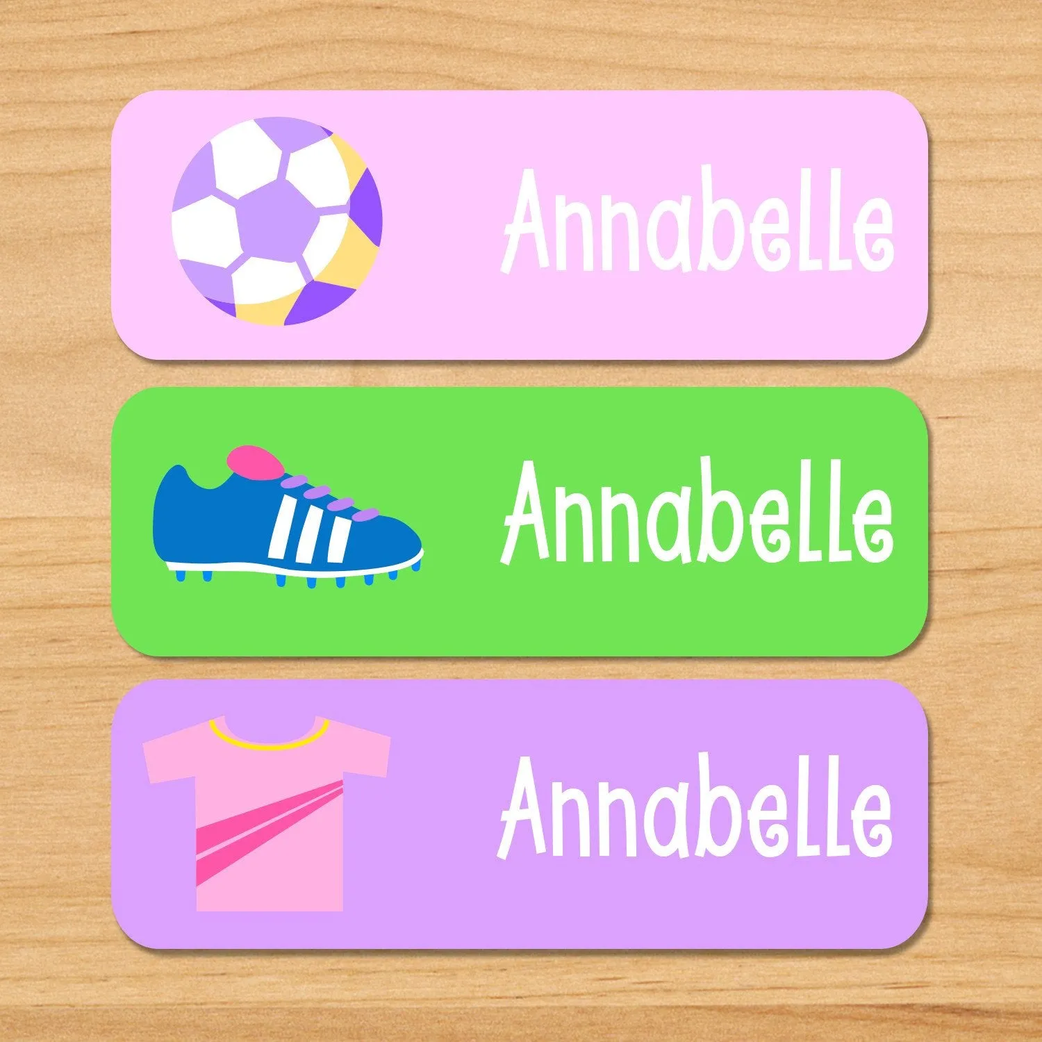 Soccer Girl Personalized 33 CT Rectangle Waterproof Labels