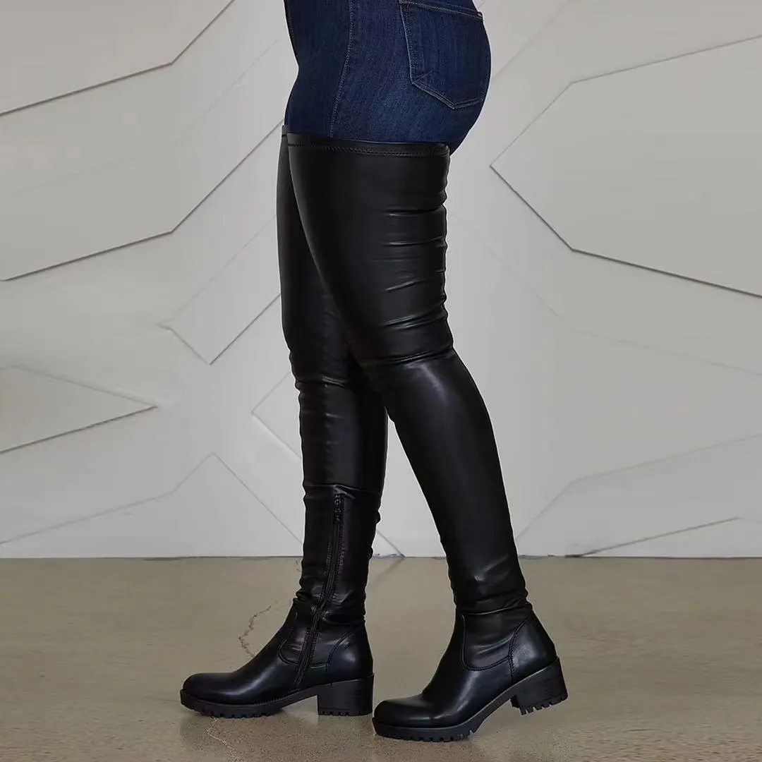 Solid color over-the-knee boots（HPSD153）