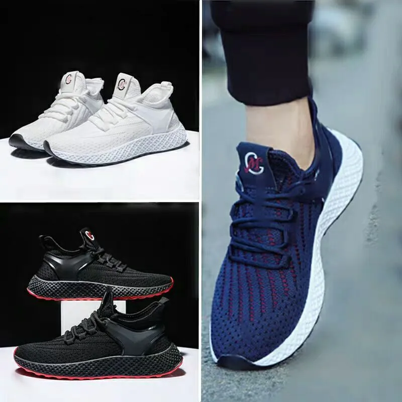 Spring Mesh Breathable Youth Casual Fly Woven Men's Shoes