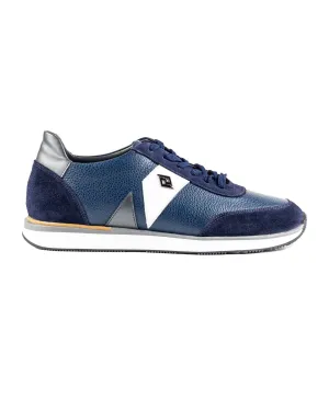 T-Forza Navy Blue Suede Navy Blue Genuine Leather Men's Sports Sneaker Shoes