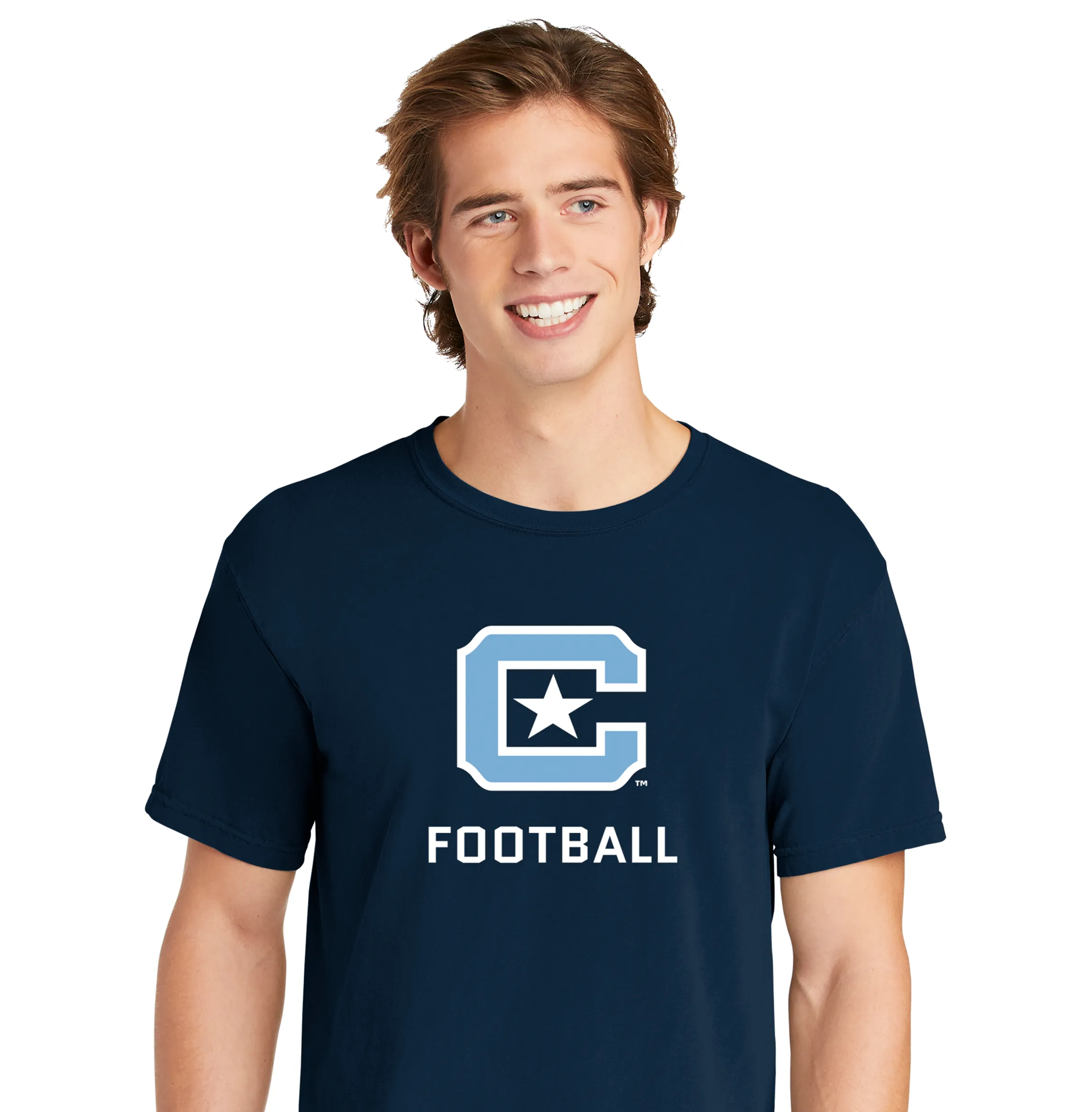 The Citadel C, Sports - Football,  Comfort Colors ® Heavyweight Ring Spun Tee Shirt