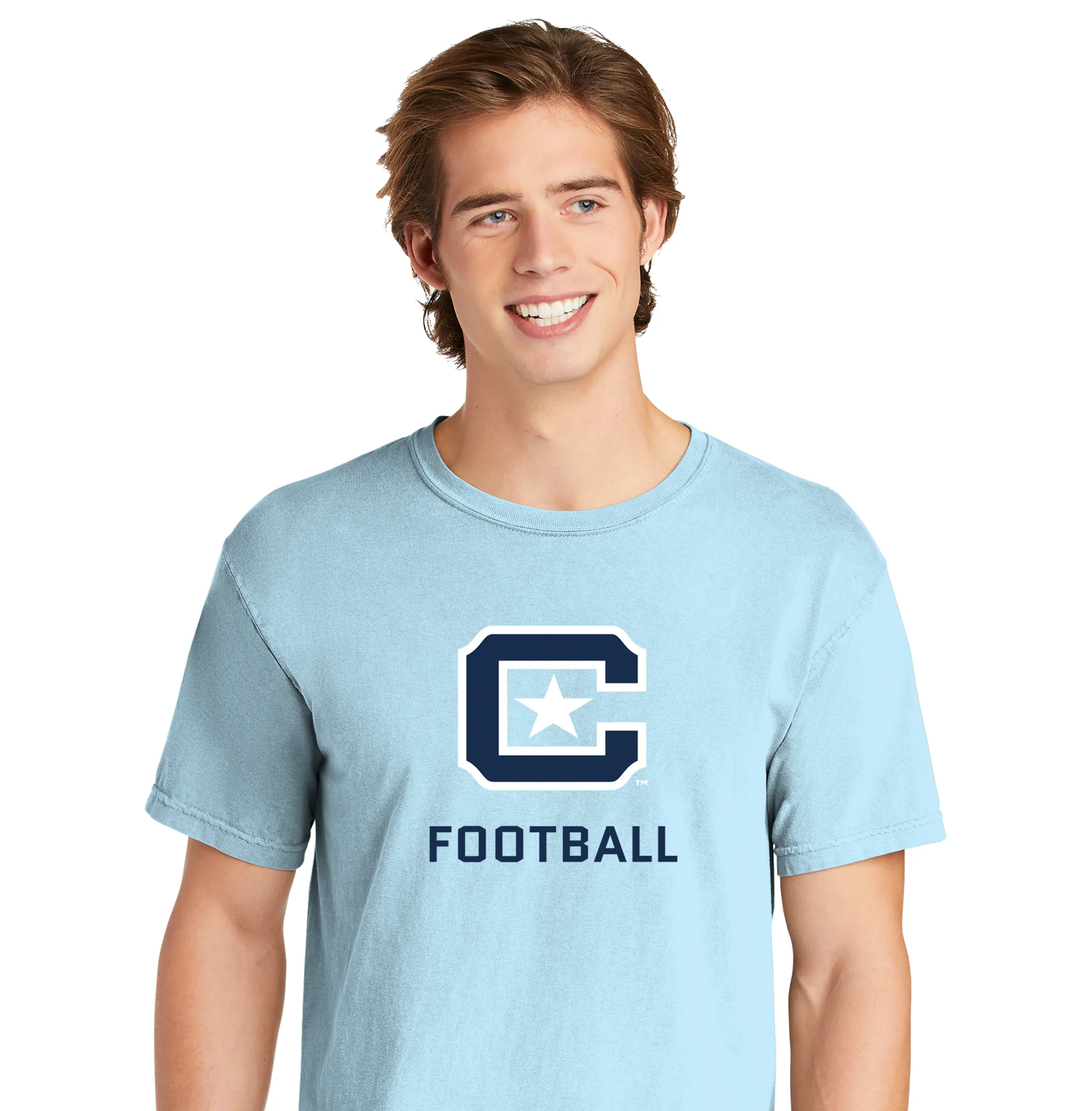 The Citadel C, Sports - Football,  Comfort Colors ® Heavyweight Ring Spun Tee Shirt