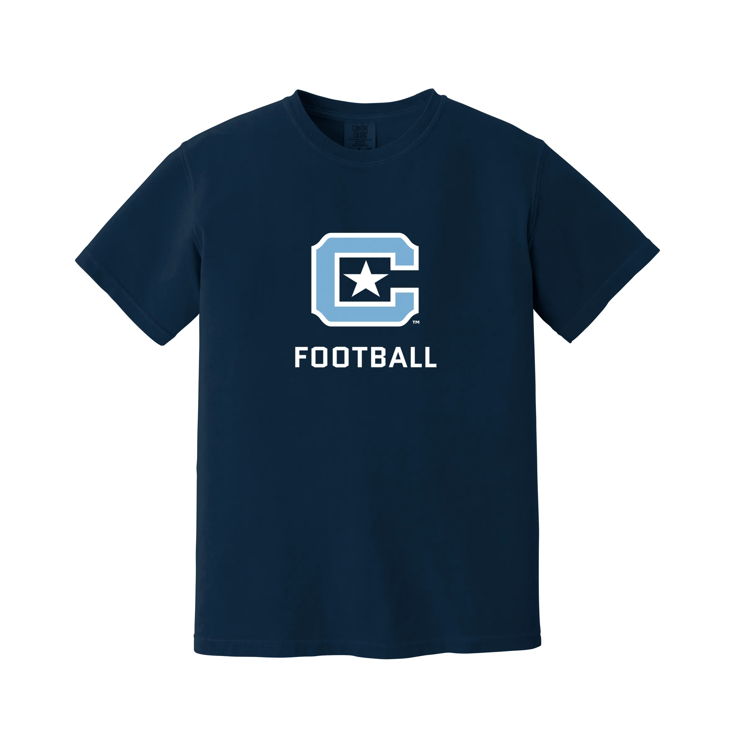 The Citadel C, Sports - Football,  Comfort Colors ® Heavyweight Ring Spun Tee Shirt