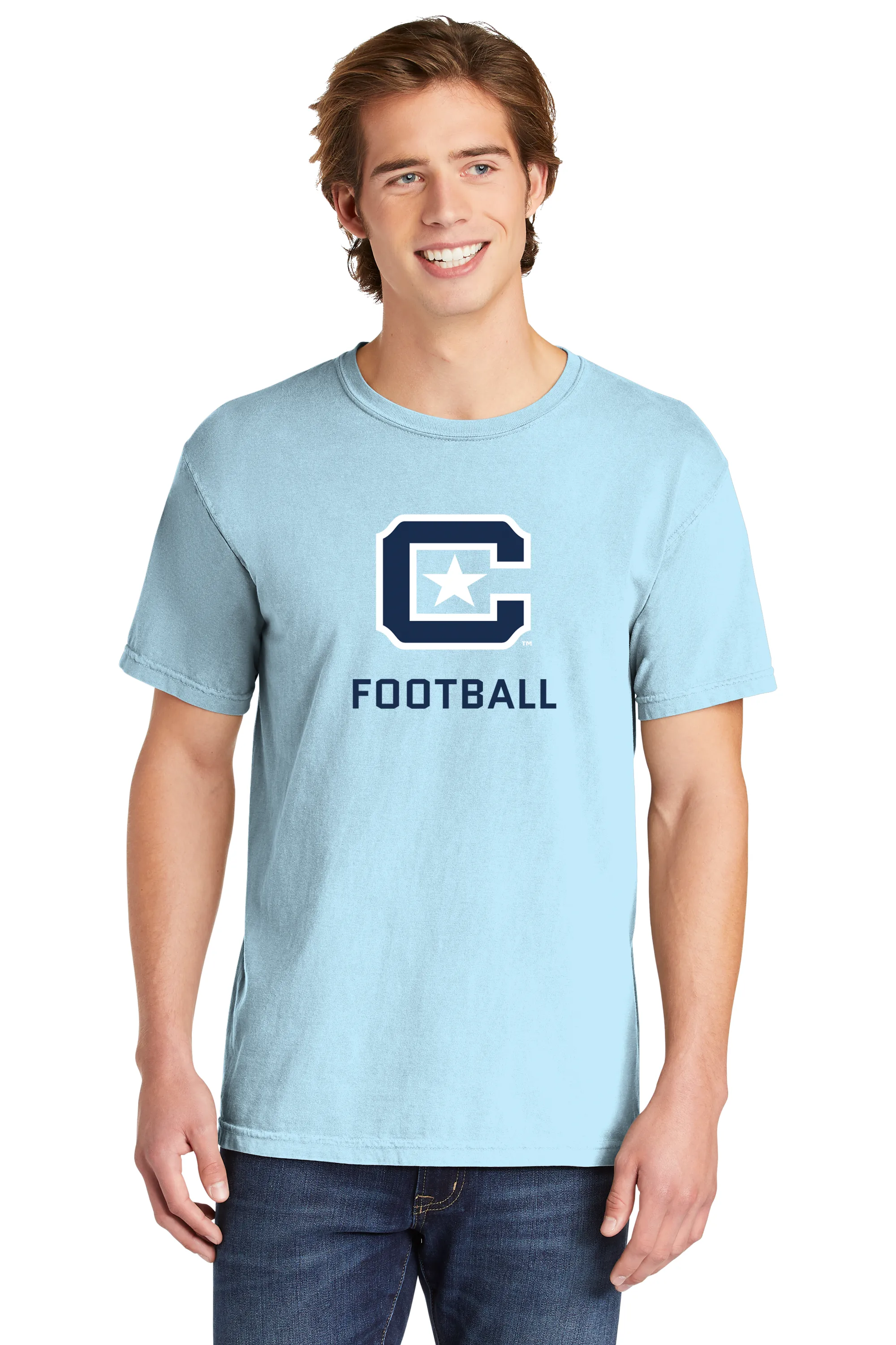 The Citadel C, Sports - Football,  Comfort Colors ® Heavyweight Ring Spun Tee Shirt