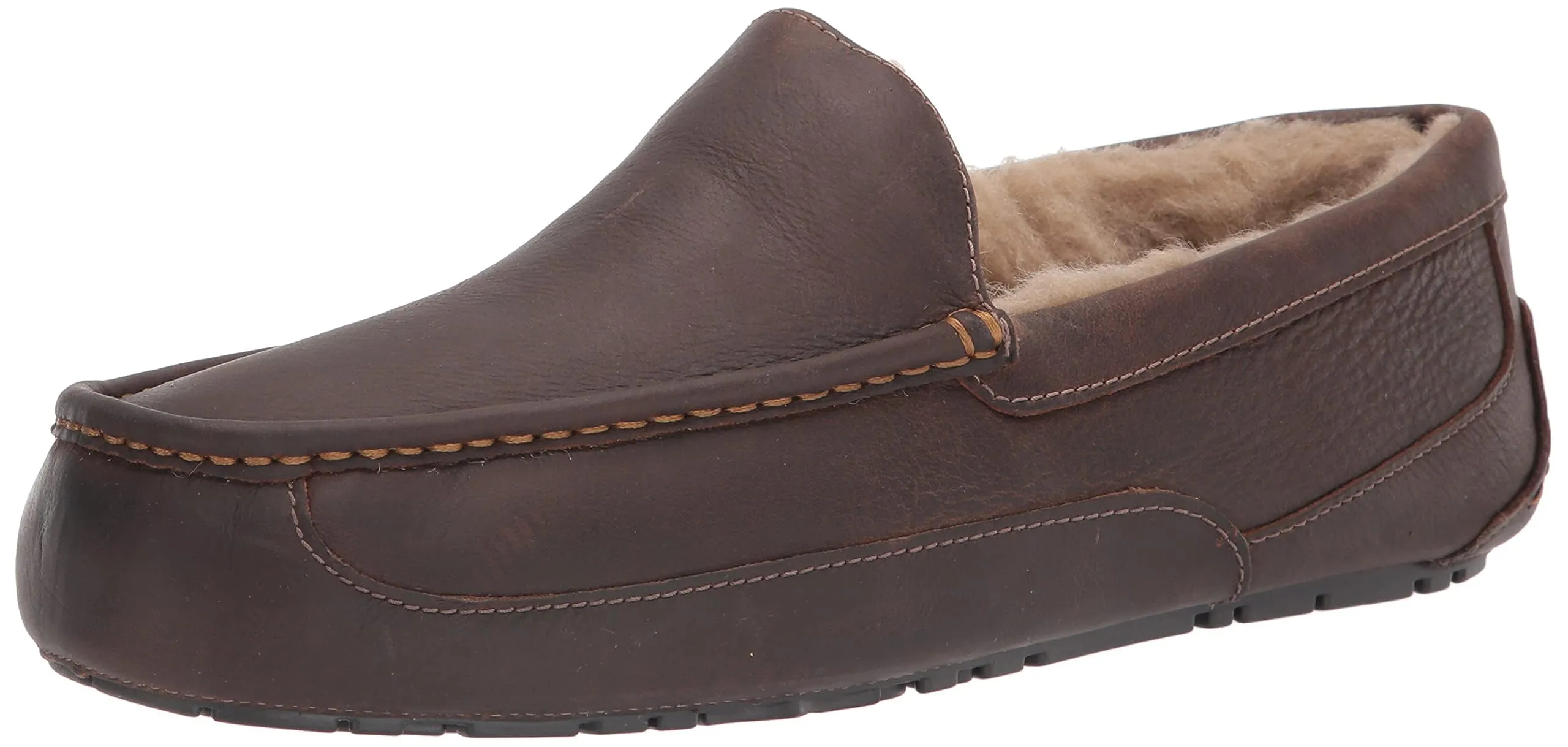 UGG Men's Ascot Slipper, Tan Leather