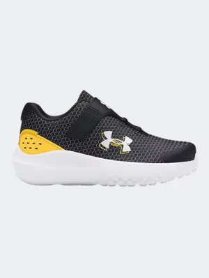 Under Armour Binf Surge 4 Ac Infant-Boys Running Shoes Black/Taxi/White