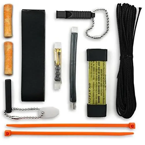 WAZOO Survival Gear Everyday Essentials Kit, 15 Tool Survival kit, Backpacking Kit, Camping Multi Tool kit, Made in The U.S.A.