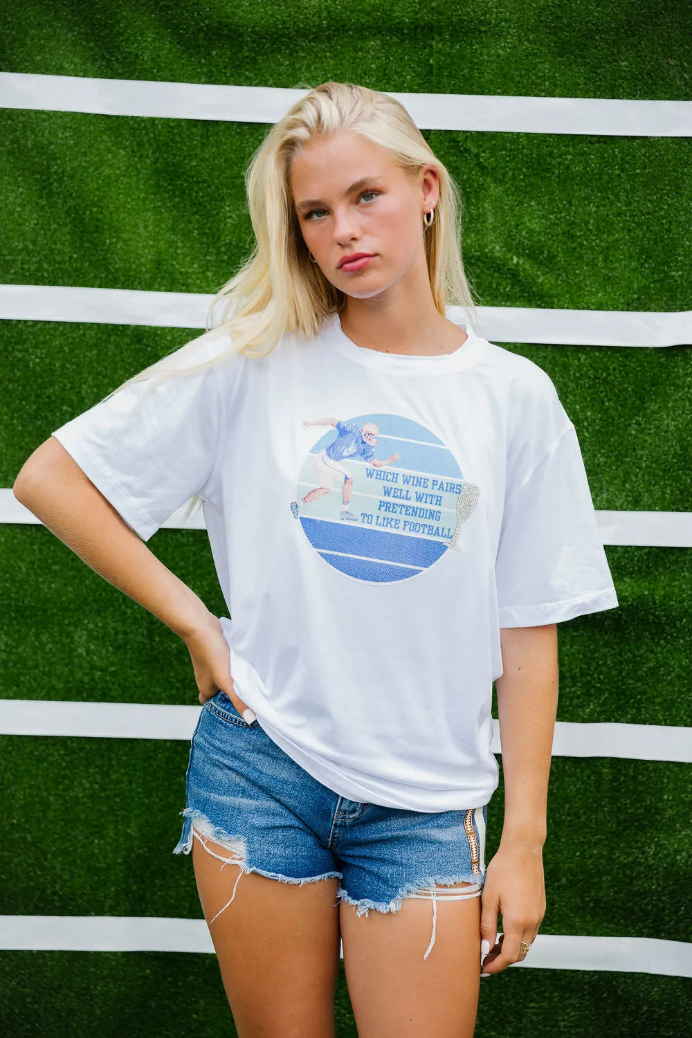 WINE LOVER FOOTBALL TEE