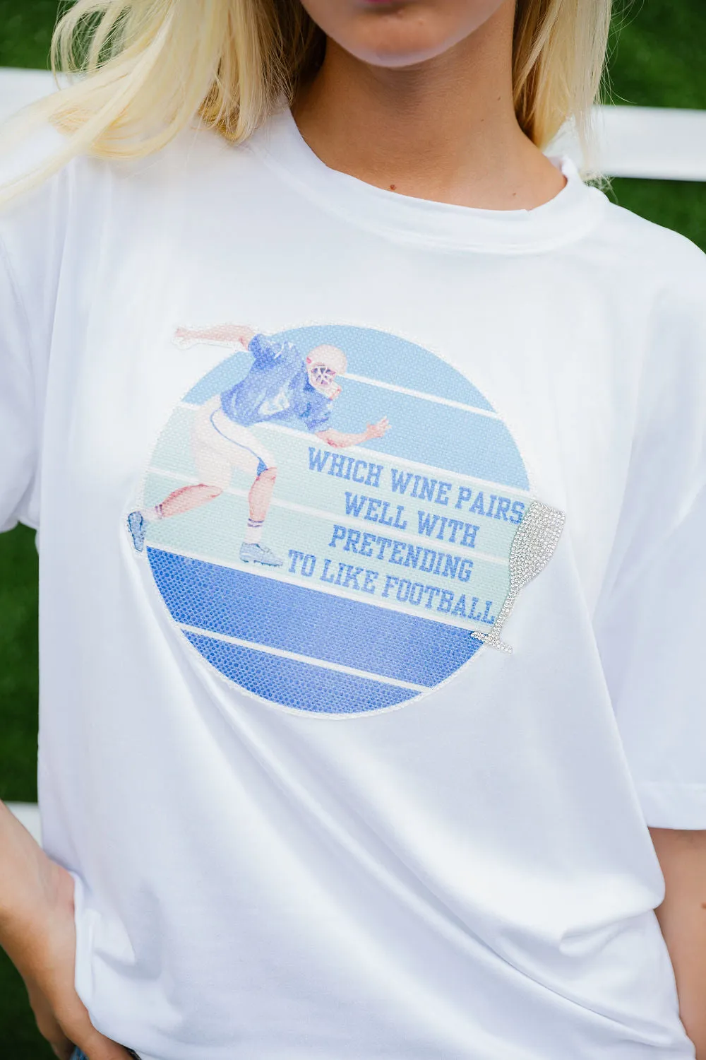 WINE LOVER FOOTBALL TEE