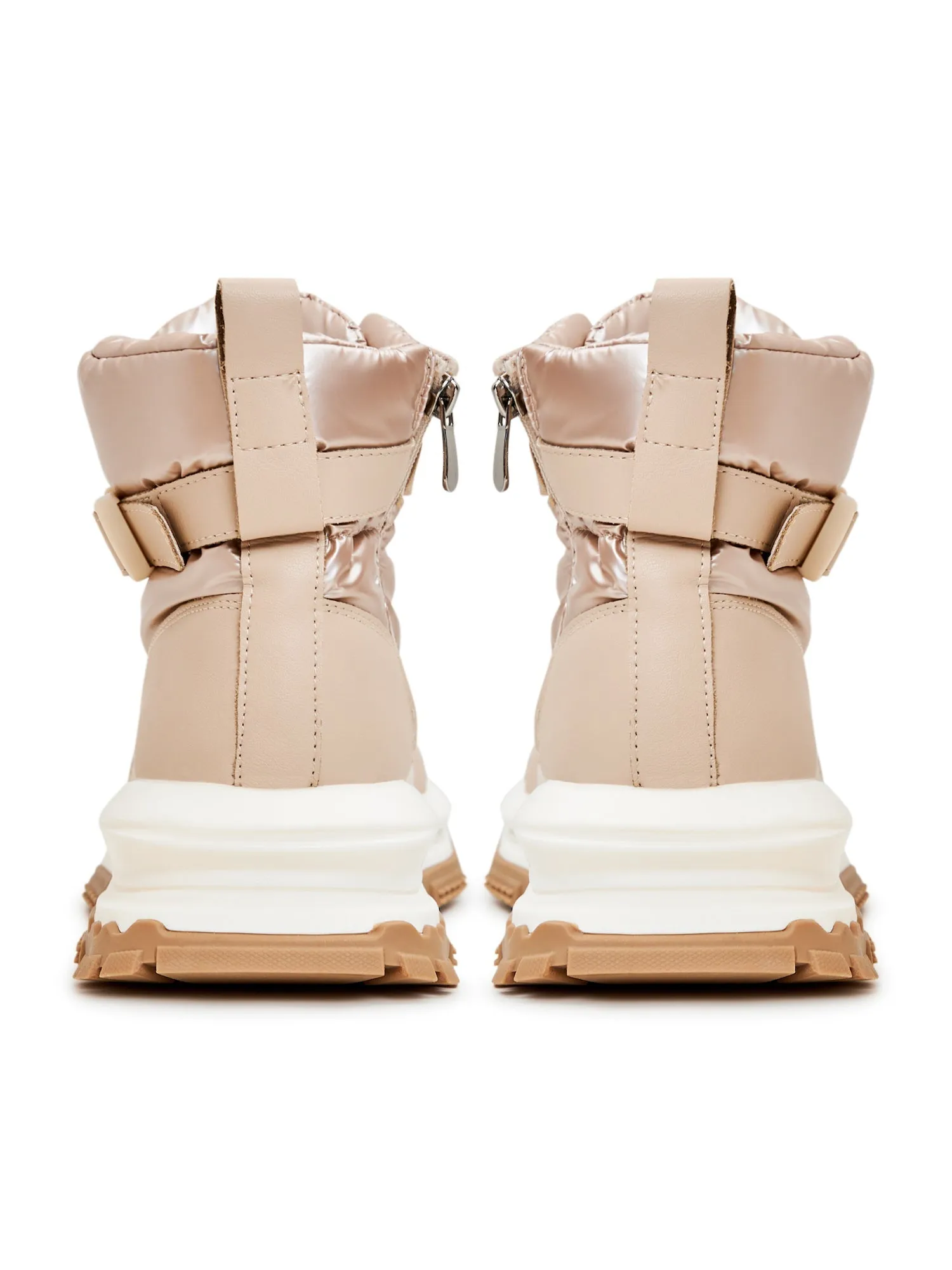 Winter Ankle Sneaker Boots - Beige