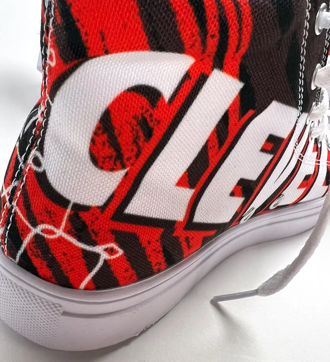 Women’s Cleveland Football high top canvas shoes