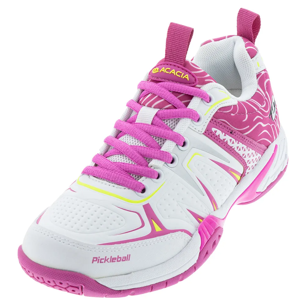 Women`s DinkShot Pickleball Shoes White and Pink