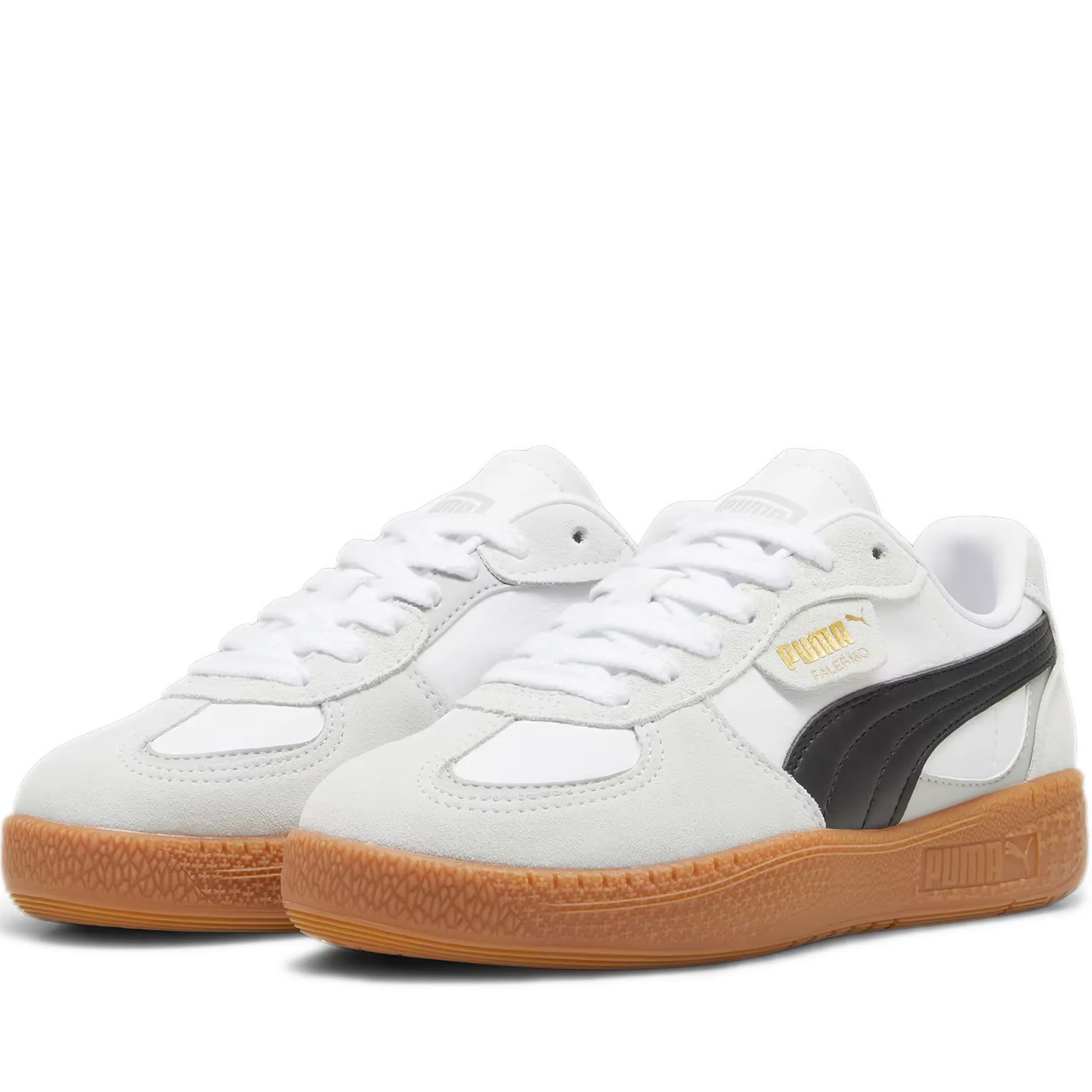 Women's Puma Palermo Moda Leather Shoes - Puma White/ Black