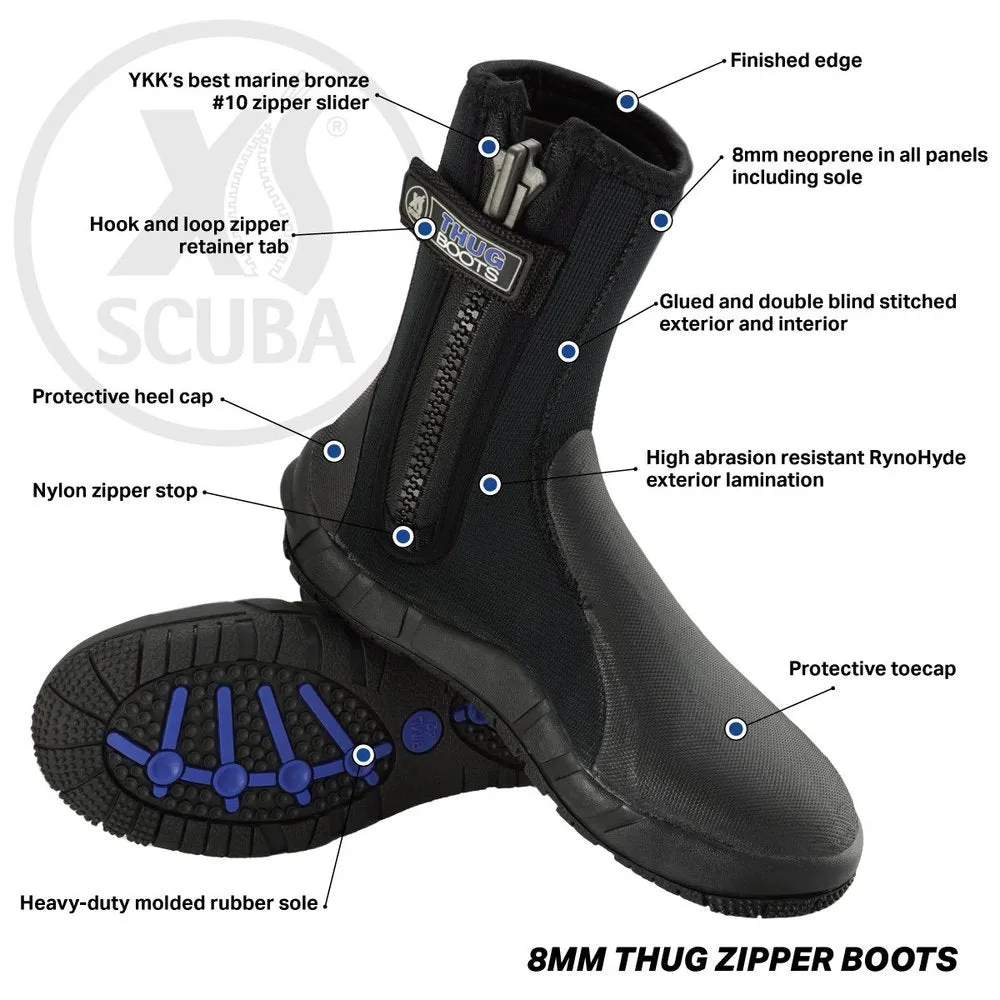 XS Scuba - 8MM Thug Zipper Boots