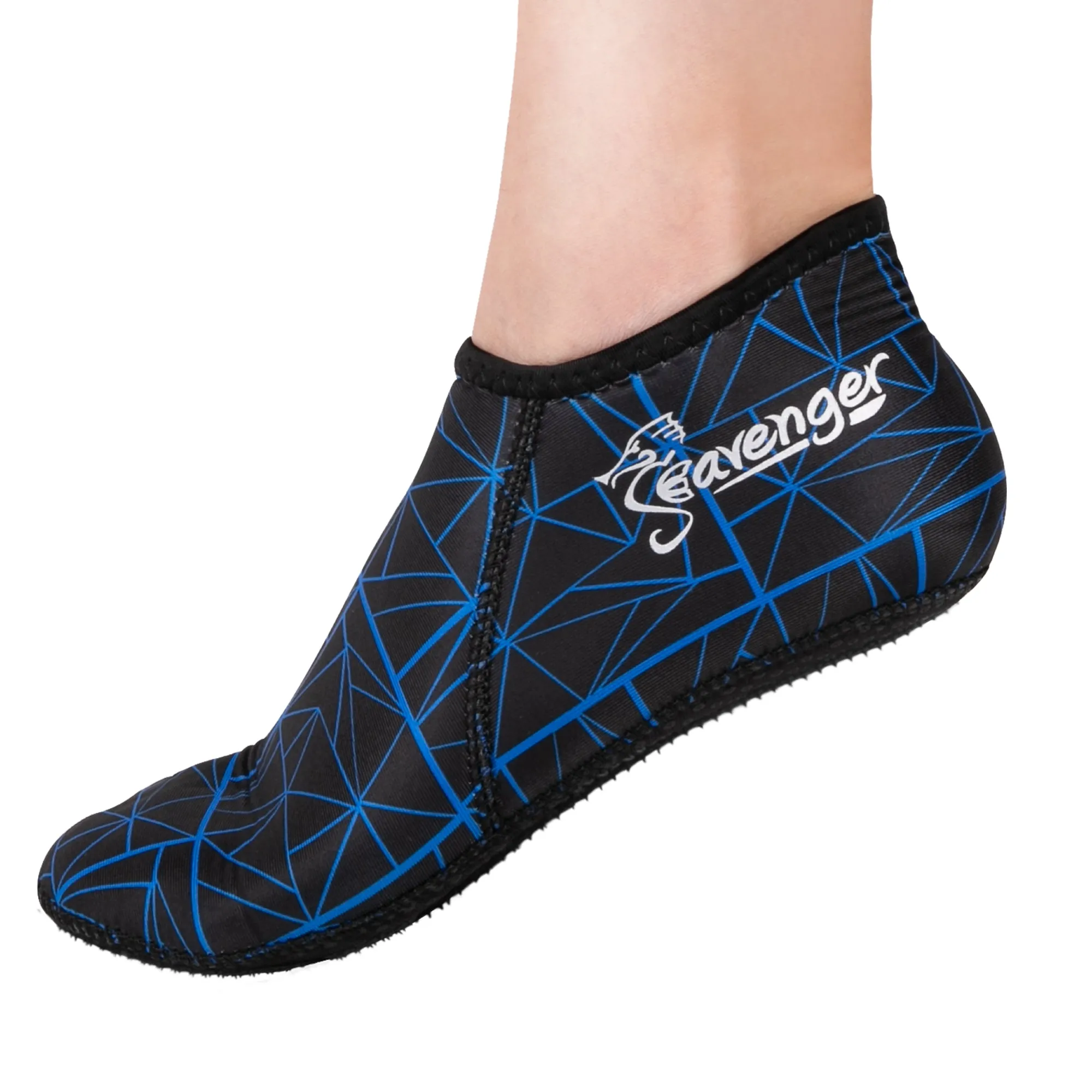 Zephyr 3mm Neoprene Socks - Geometric Blue