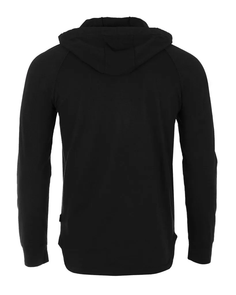 ZIMEGO Men's Pigment Dyed Hoodie - Athletic v Neck Long Sleeve Henley Pullover Shirt