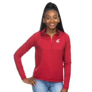 Zoozatz Womens Workout Crimson 1/4 Zip